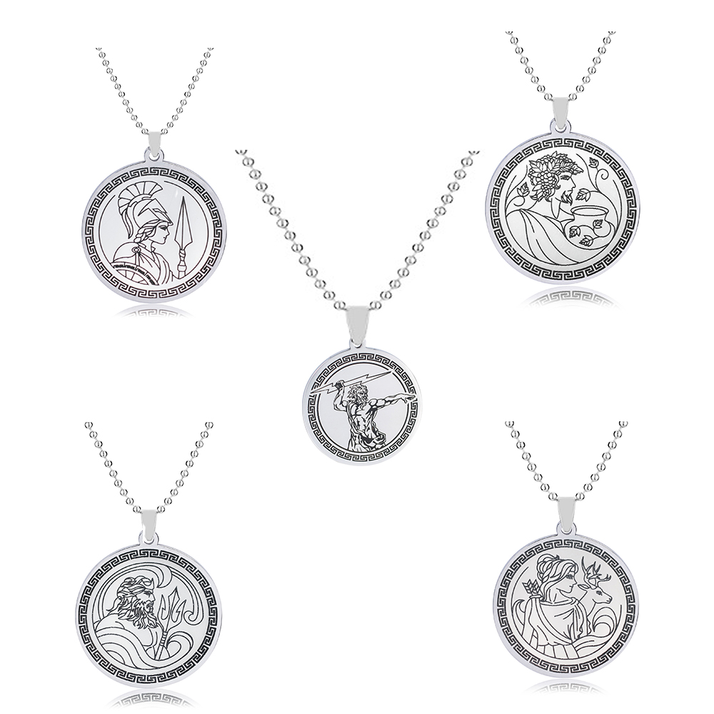 Zeus Men Accessories - Vintage zeus athena poseidon diionismo pingente