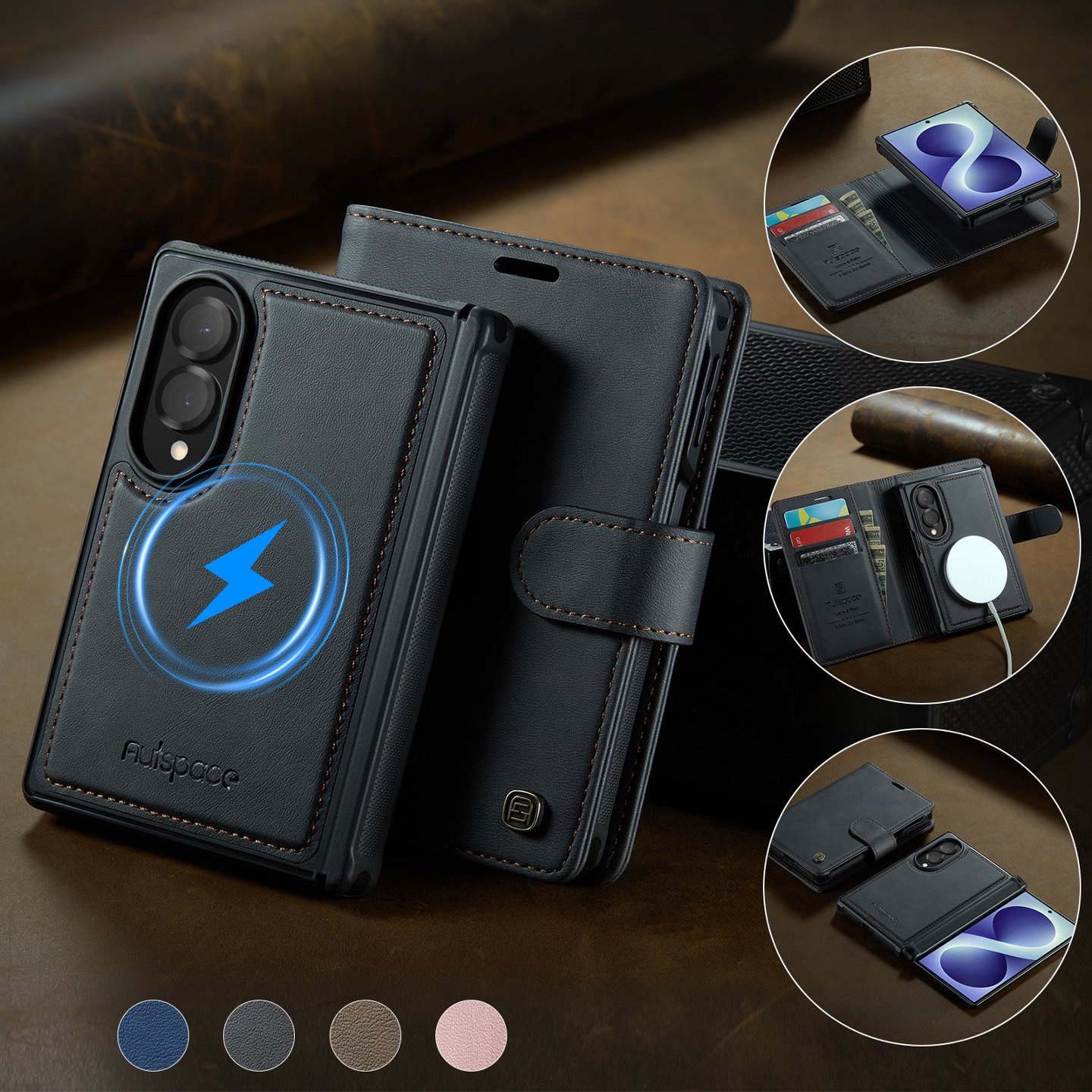 Bifold Leather Wallet - Capa Carteira de Couro 2 em