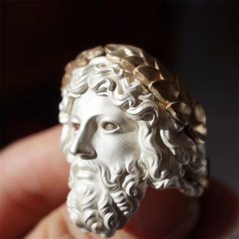 Zeus Men Accessories - Mitologia grega zeus anel queima branco