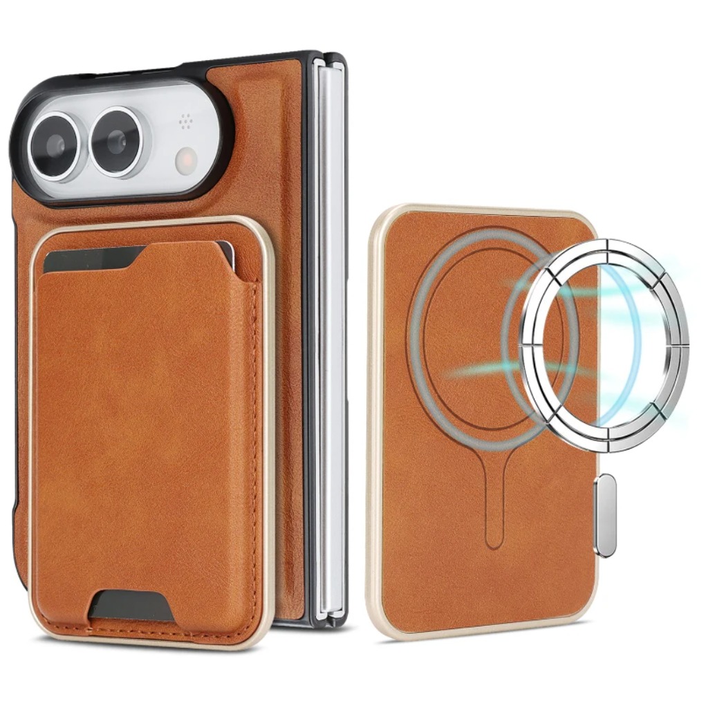 Bifold Leather Wallet - Capa de Telefone com Carteira de