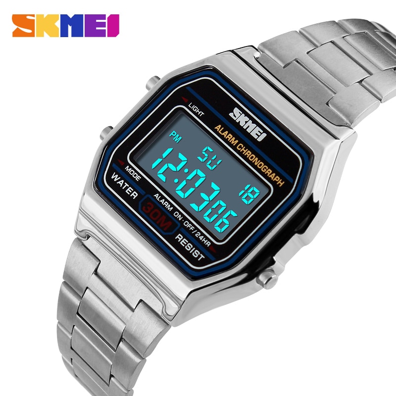 Men'S Accessories Luxury Brands - Skmei-homens aço inoxidável impermeável relógio de