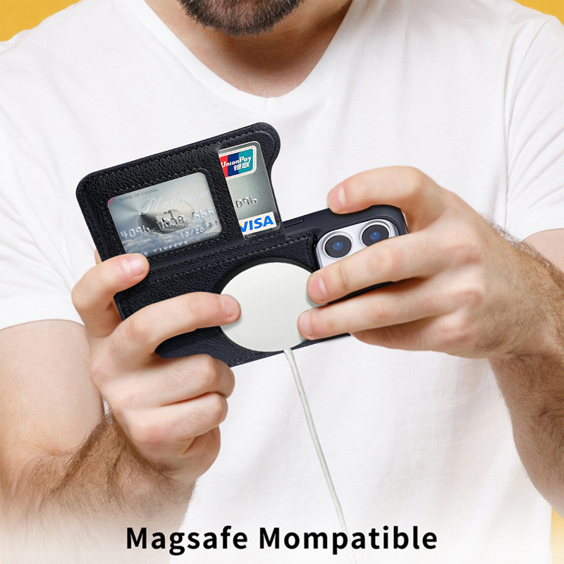 Para magsafe magnético flip co - Phone Wallet Combo avaliação e preço
