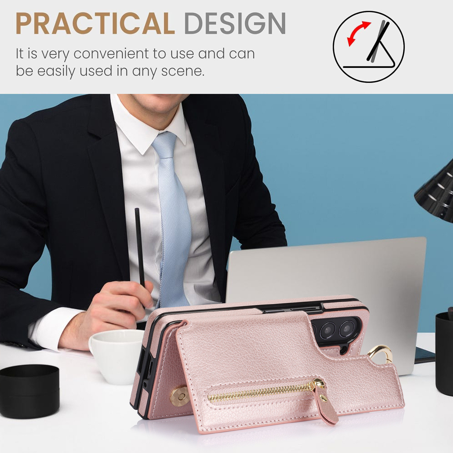 Capa de Couro com Zíper e Supo - Bifold Leather Wallet avaliação e preço