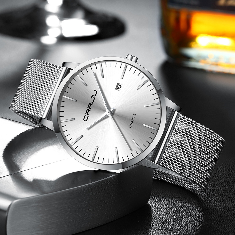 Crrju nova moda masculina reló - Men'S Accessories Luxury Brands avaliação e preço