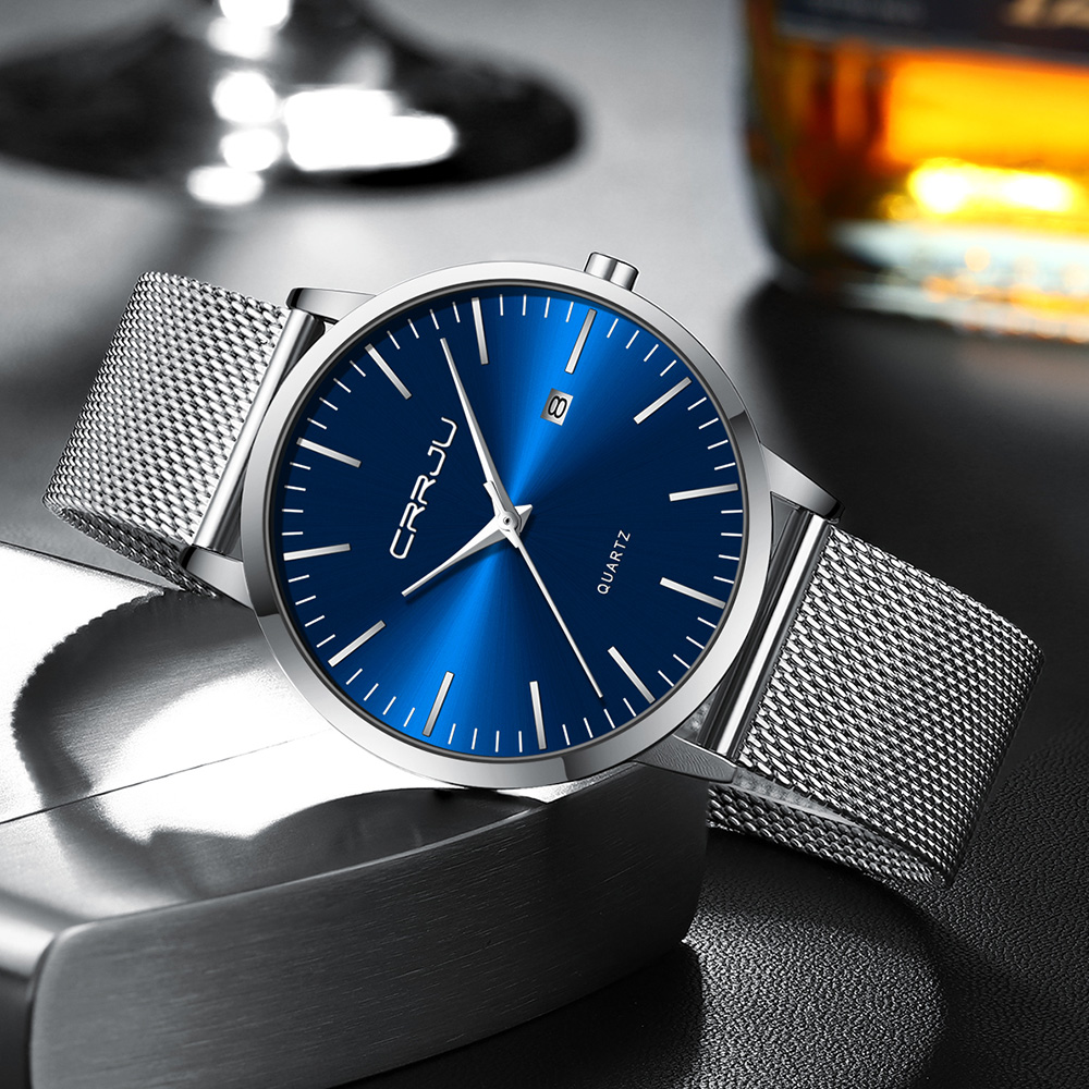 Crrju nova moda masculina reló - Men'S Accessories Luxury Brands avaliação e preço