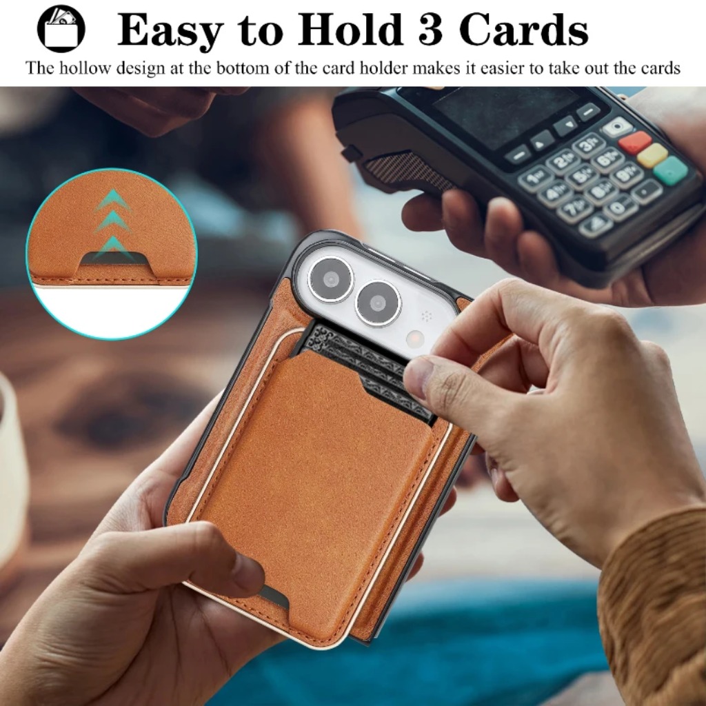 Capa de Telefone com Carteira  - Bifold Leather Wallet avaliação e preço