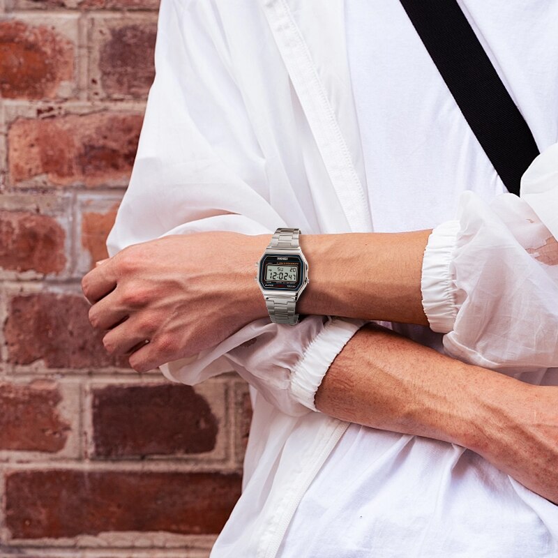 Skmei-homens aço inoxidável im - Men'S Accessories Luxury Brands avaliação e preço